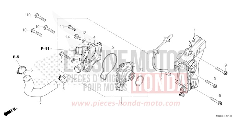 WASSERPUMPE von CBR1000RR SP SP1 SP2 MAT PEARL MORION BLACK (NHC33) von 2024